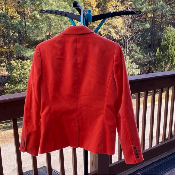 J.crew schoolboy coral velvet blazer size 4 - Picture 3 of 9